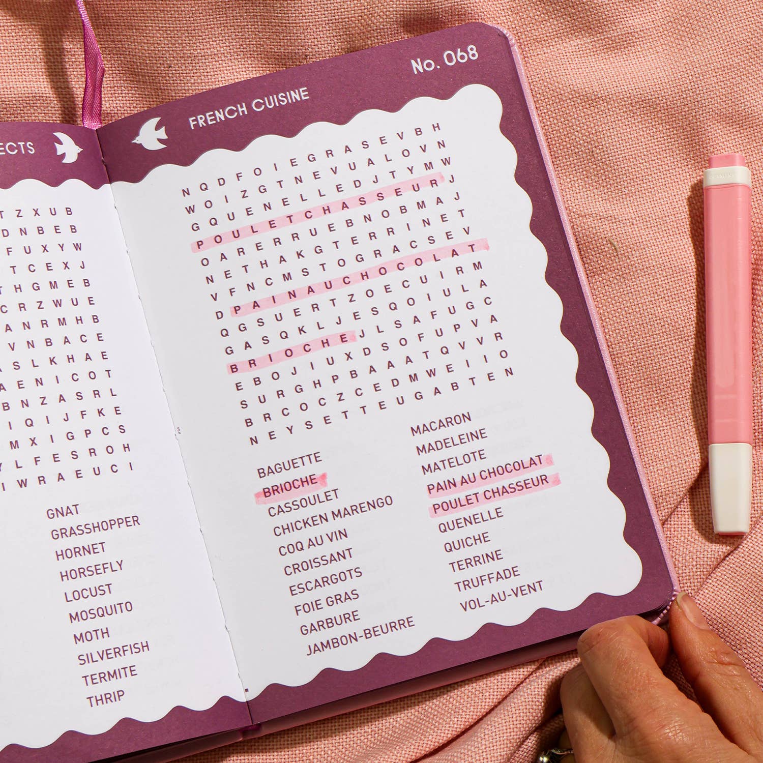 Word Search Pink Abstract