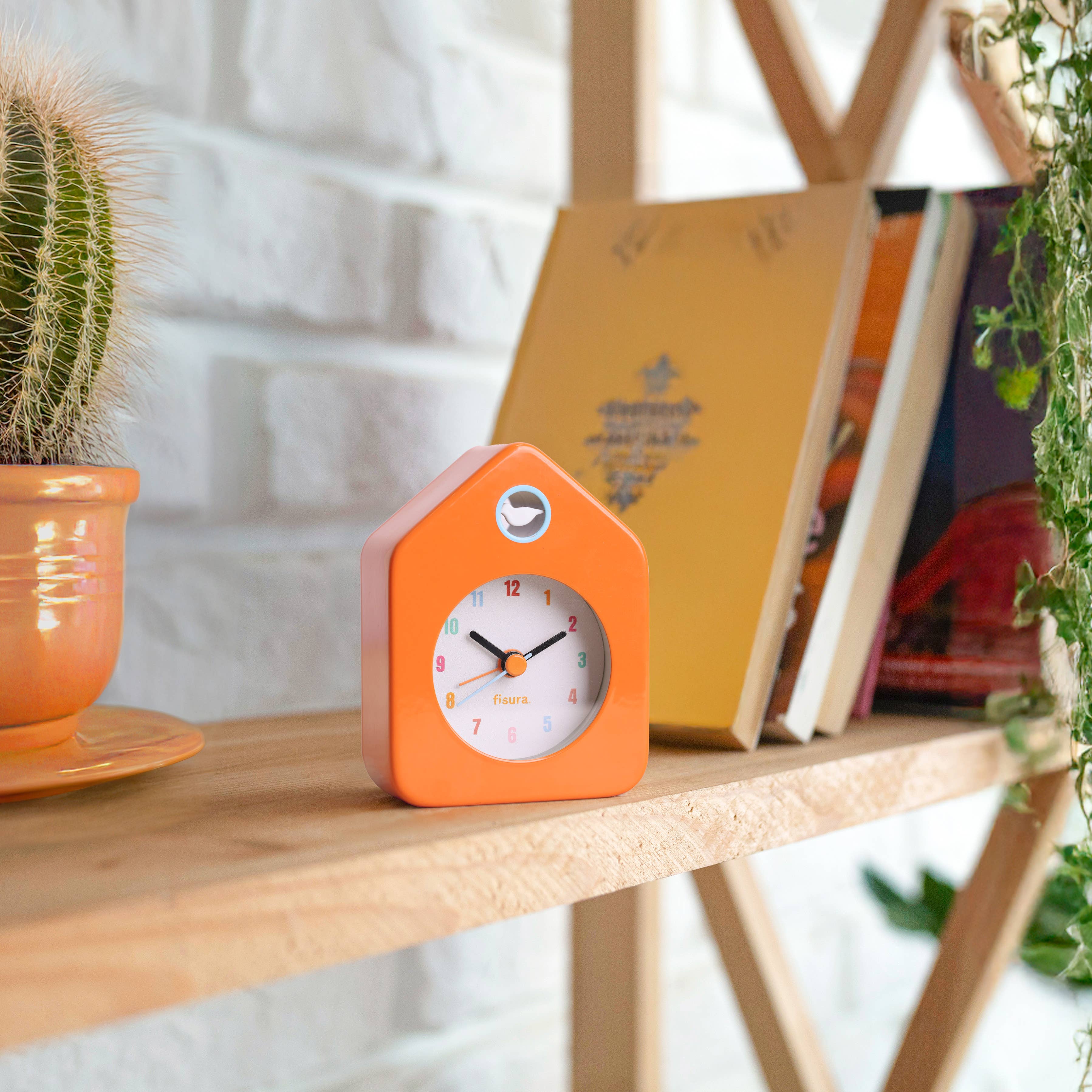 Fisura - Mini orange house alarm clock