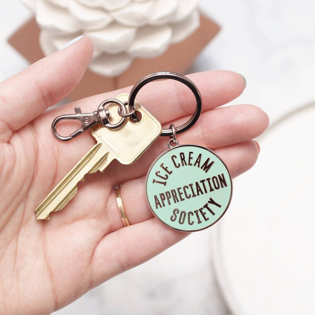 Alphabet Bags - Ice Cream Appreciation Society - Enamel Keyring