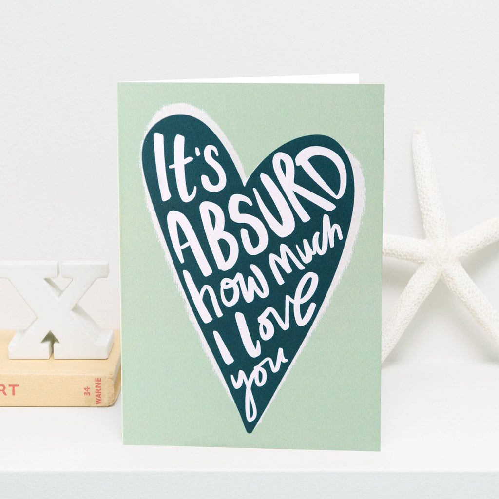 Alphabet Bags - It's Absurd - Greeting Card - Teal