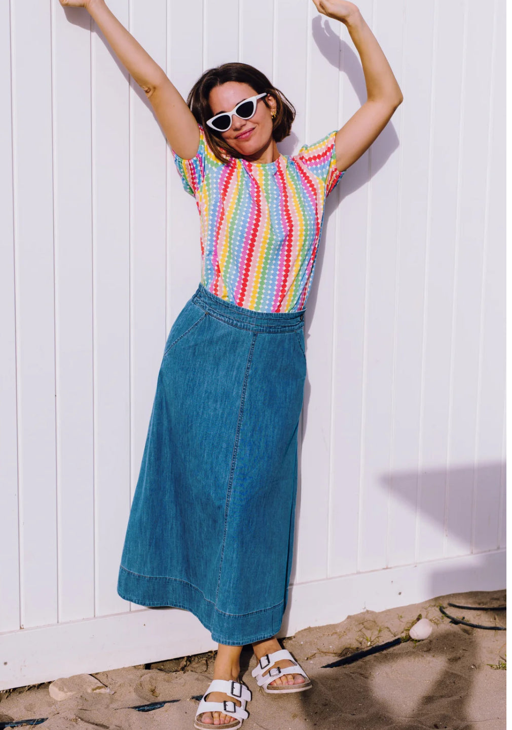 Orianna Skirt - Mid-Blue Denim