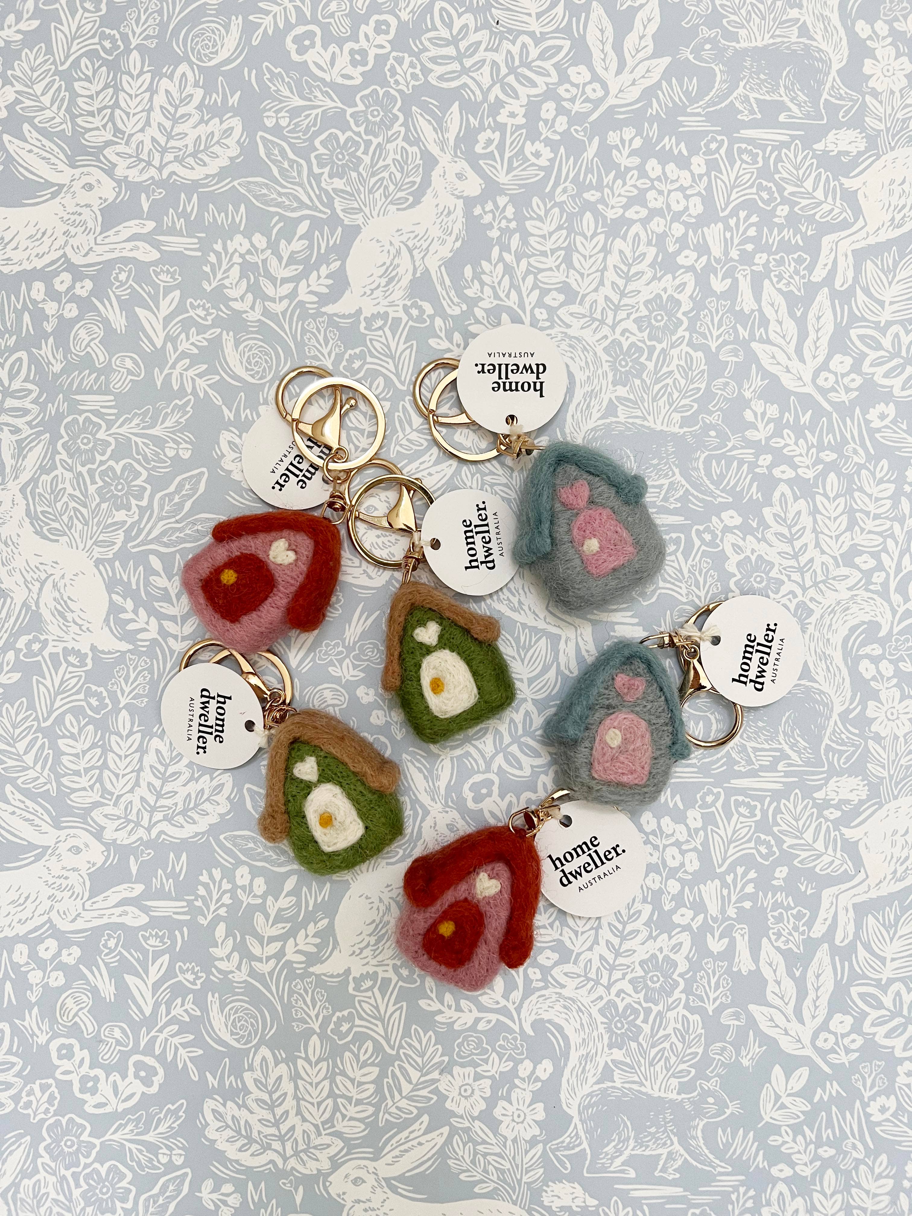 Home Dweller - Felt House Keychain | Bag Charm