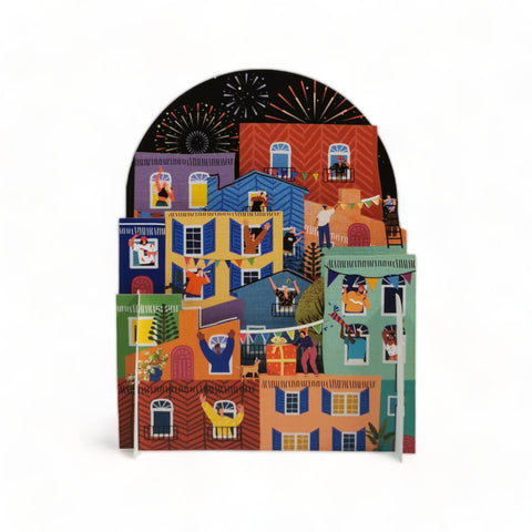 Alljoy Design - Miniature World pop up card -House Party
