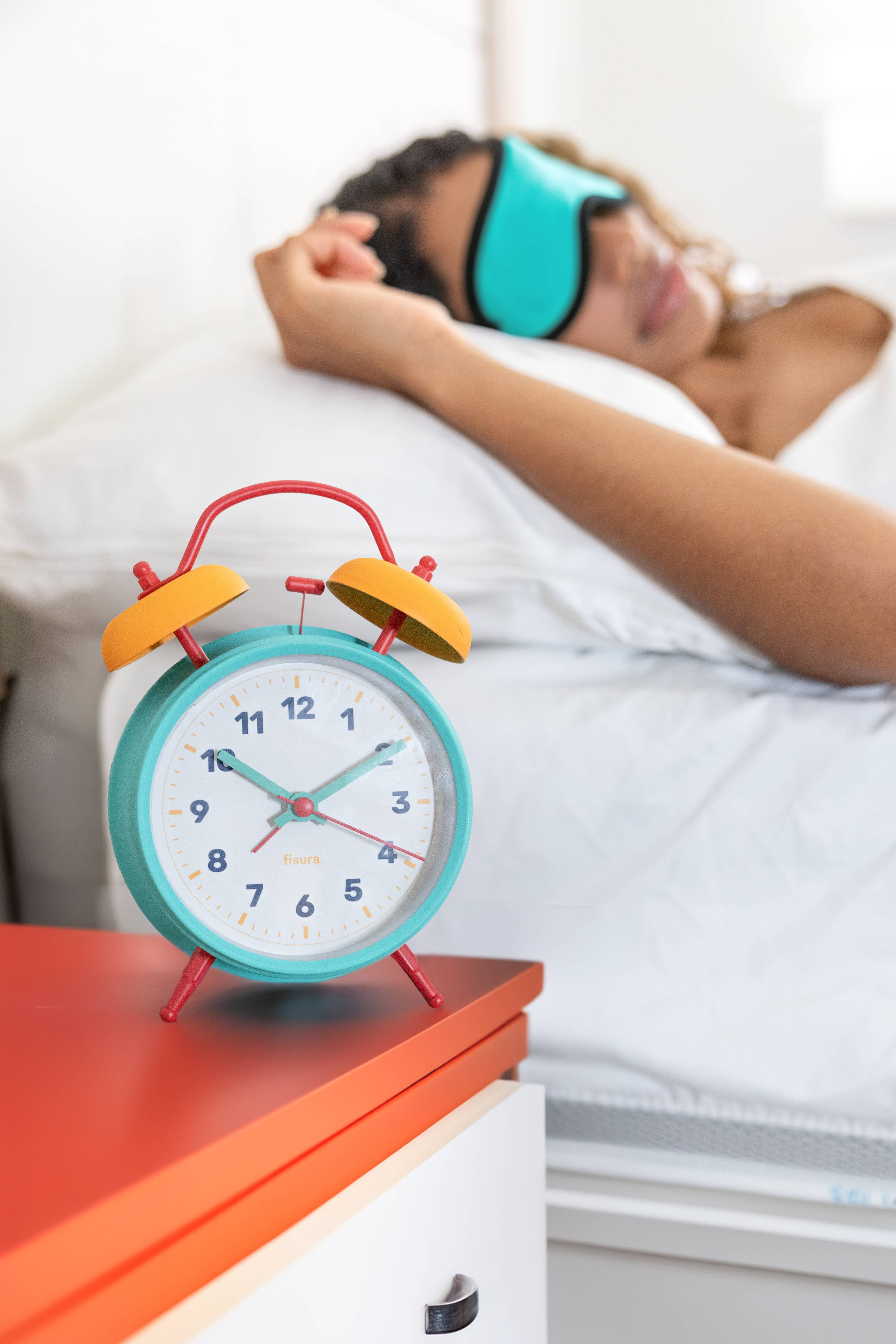 Fisura - Retro Blue and Yellow Alarm Clock