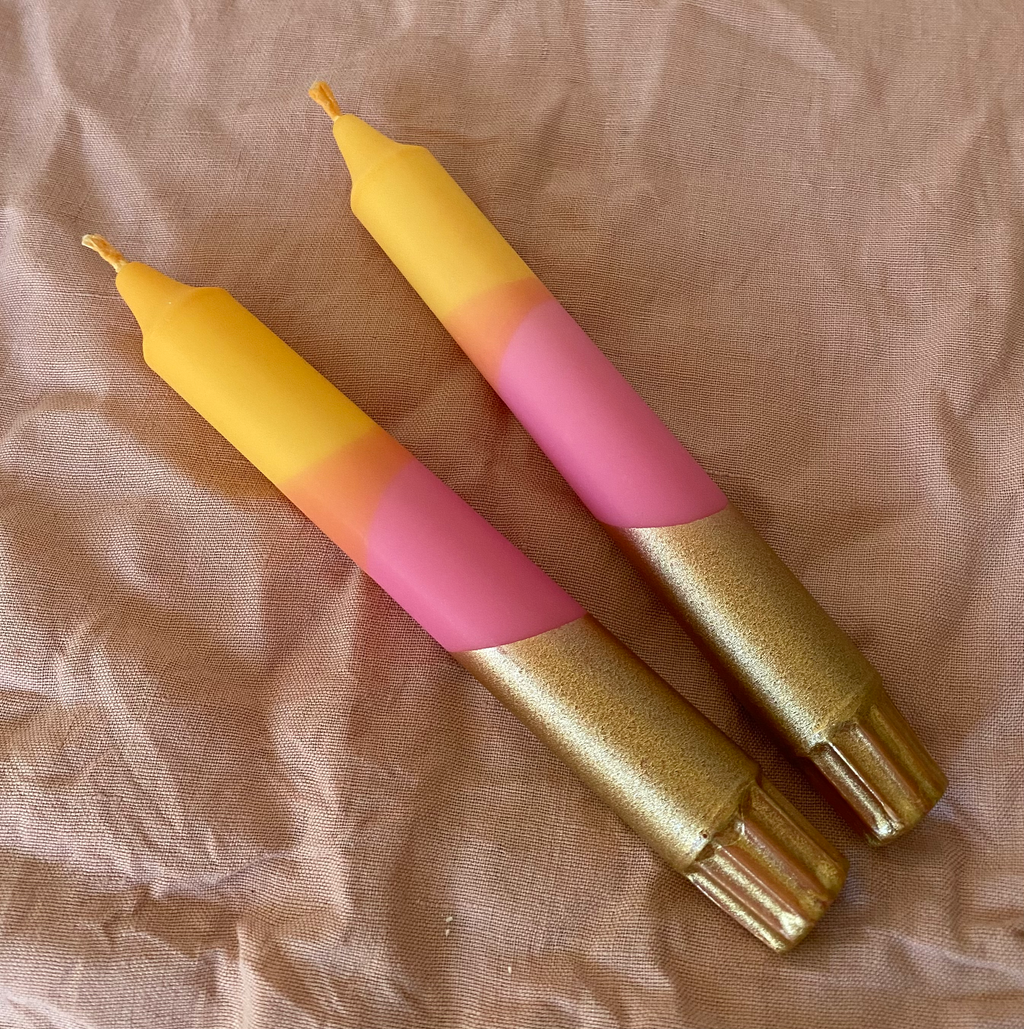 Florrie and Wren - Raspberry Lemonade Colourful Yellow Orange Pink Candle