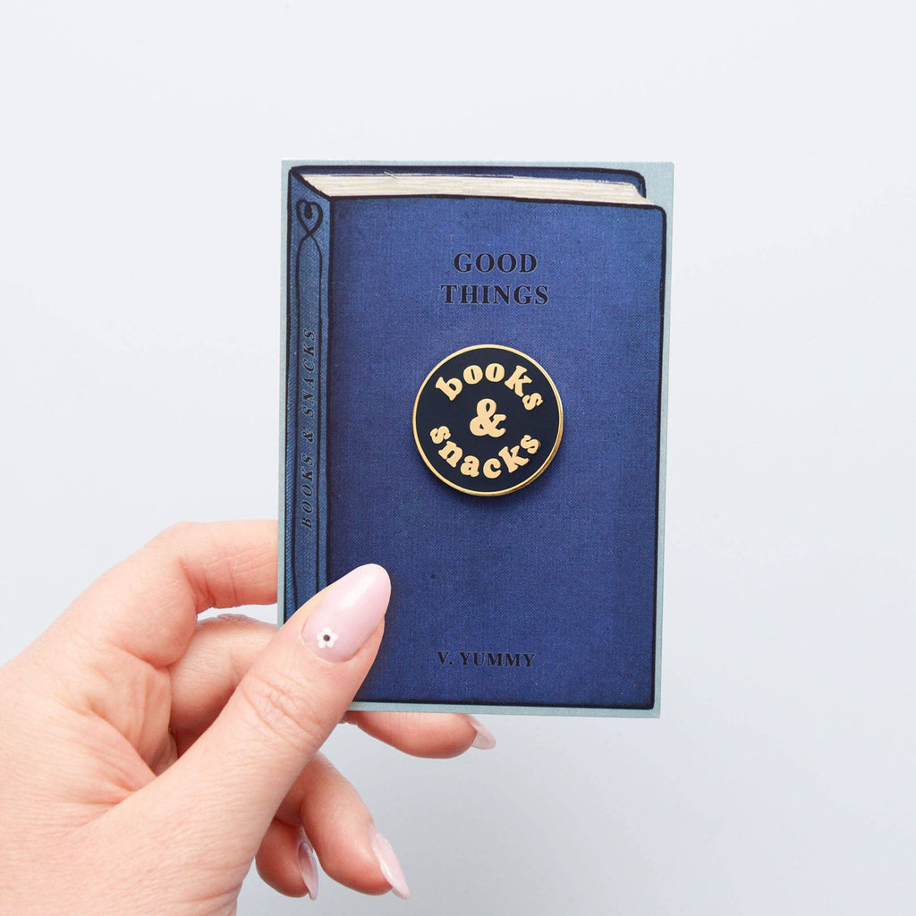 Alphabet Bags - Books & Snacks - Enamel Pin