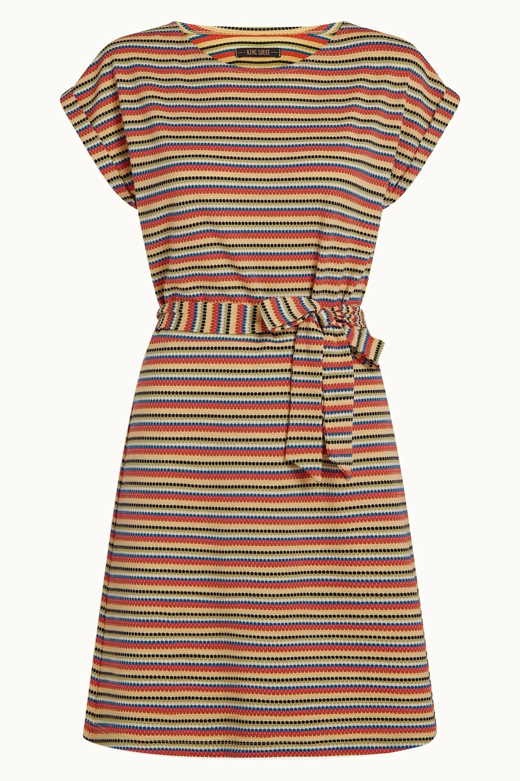 ARIA TUNIC DRESS BEEBOP STRIPE - CUSTARD YELLOW - KING LOUIE
