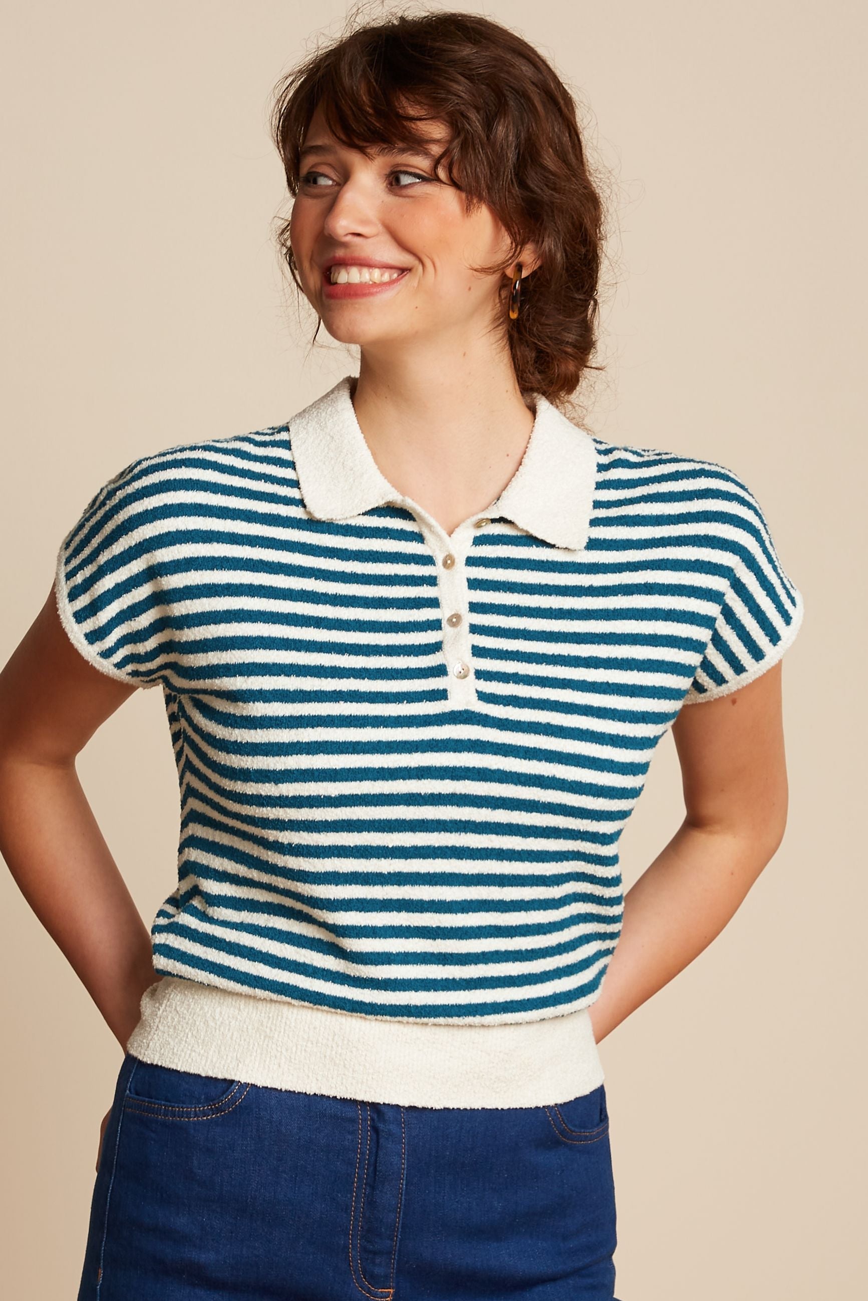 ANN POLO TOP DEE DEE - LAPIS BLUE - KING LOUIE - SS25