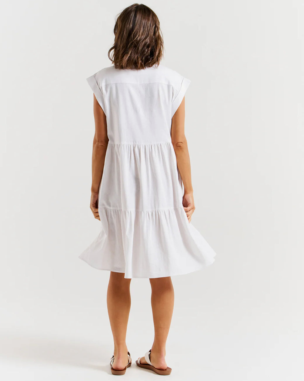 BETTY BASICS - ZURICH DRESS WHITE -0325-04