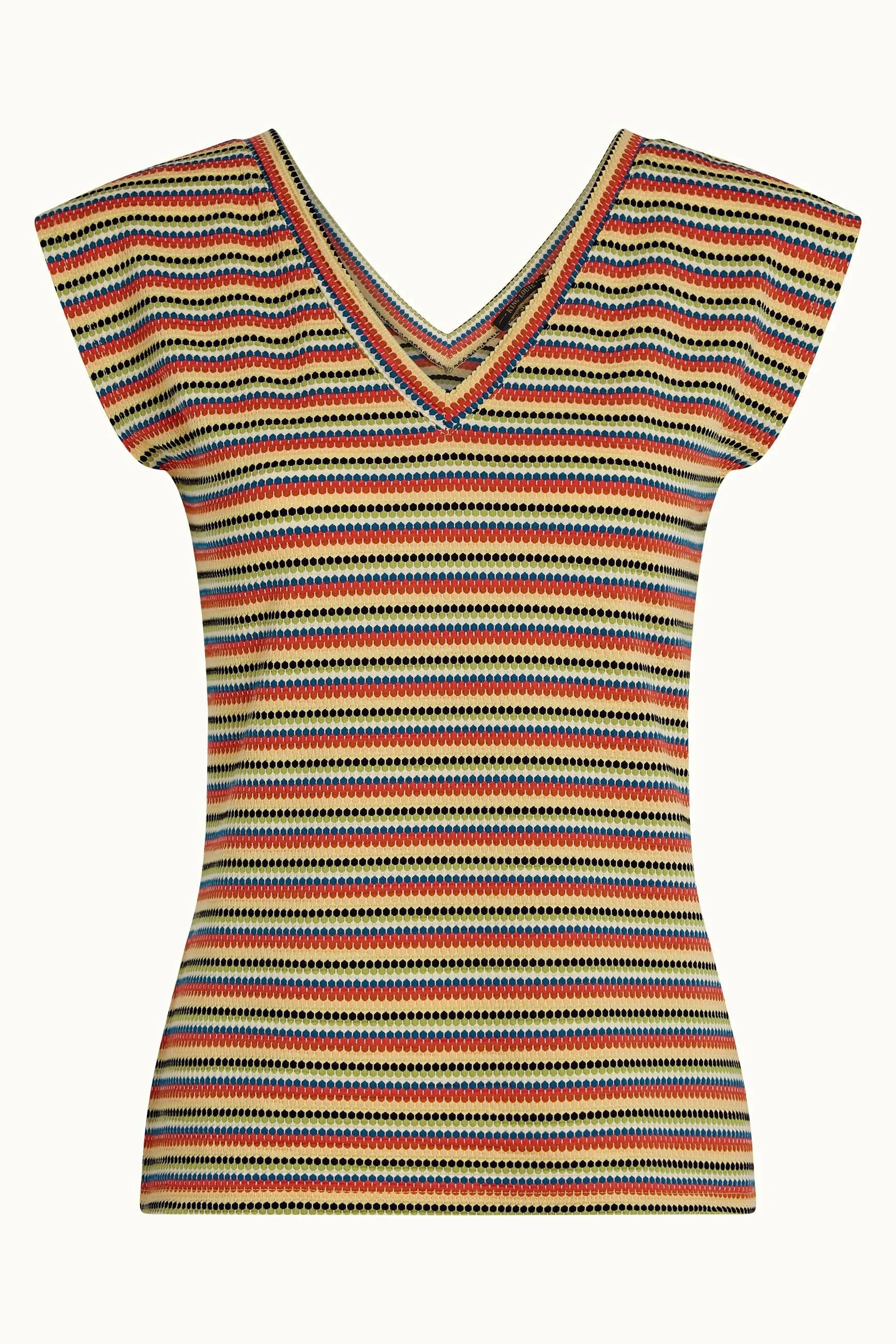 DOUBLE V TOP BEEBOP STRIPE - CUSTARD YELLOW - KING LOUIE