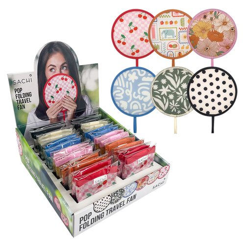 SACHI 'POP' FOLDING TRAVEL FAN