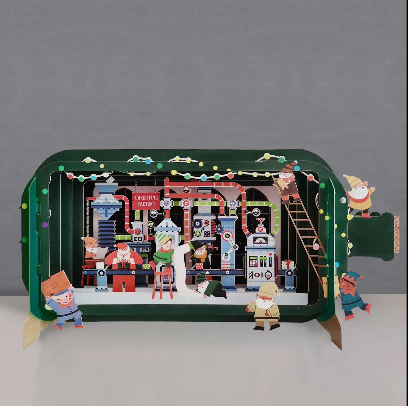 Alljoy Design - Message in a Bottle Pop Up Card - Christmas Elves