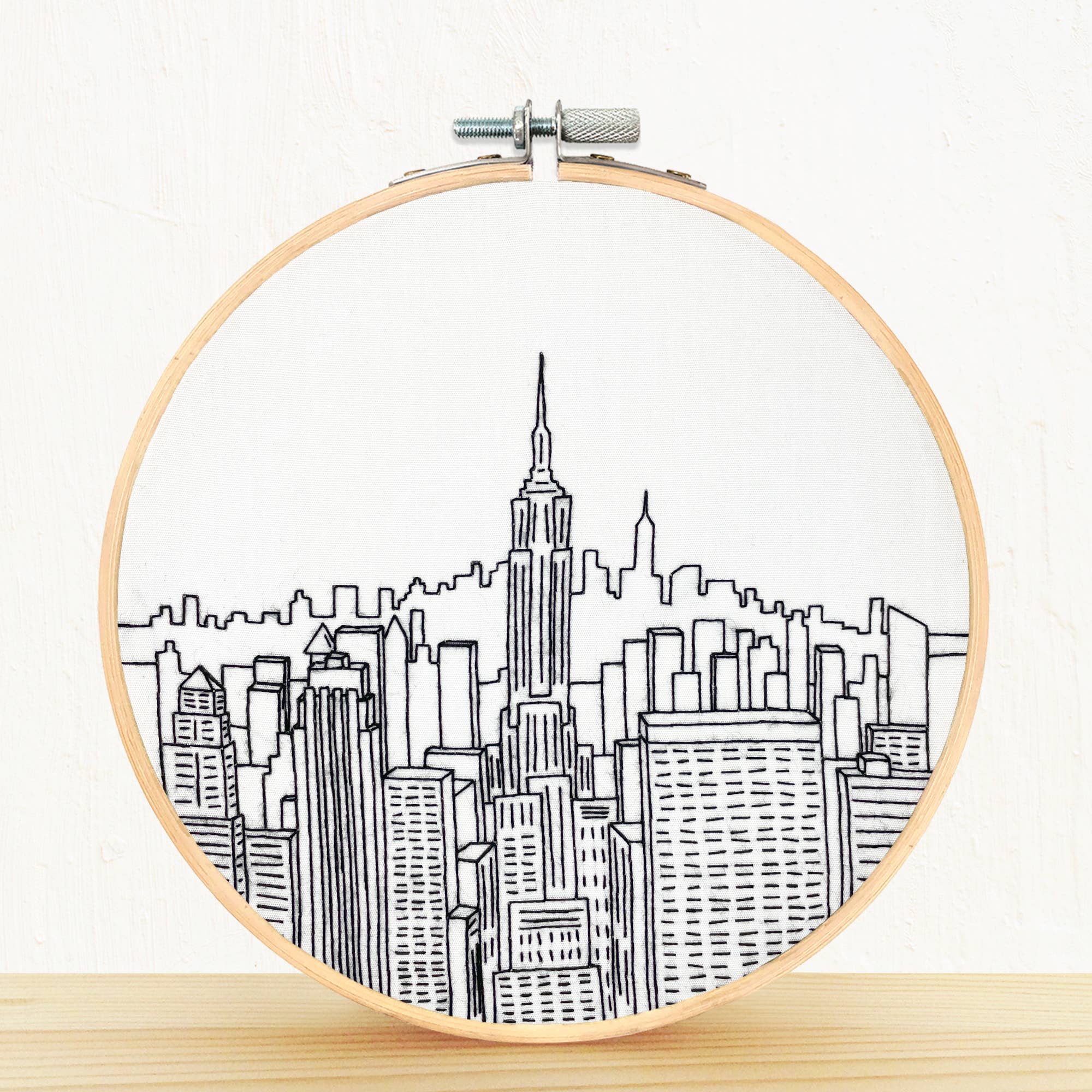 Embroidery and Sage - Top of The Rock, New York City - full embroidery kit