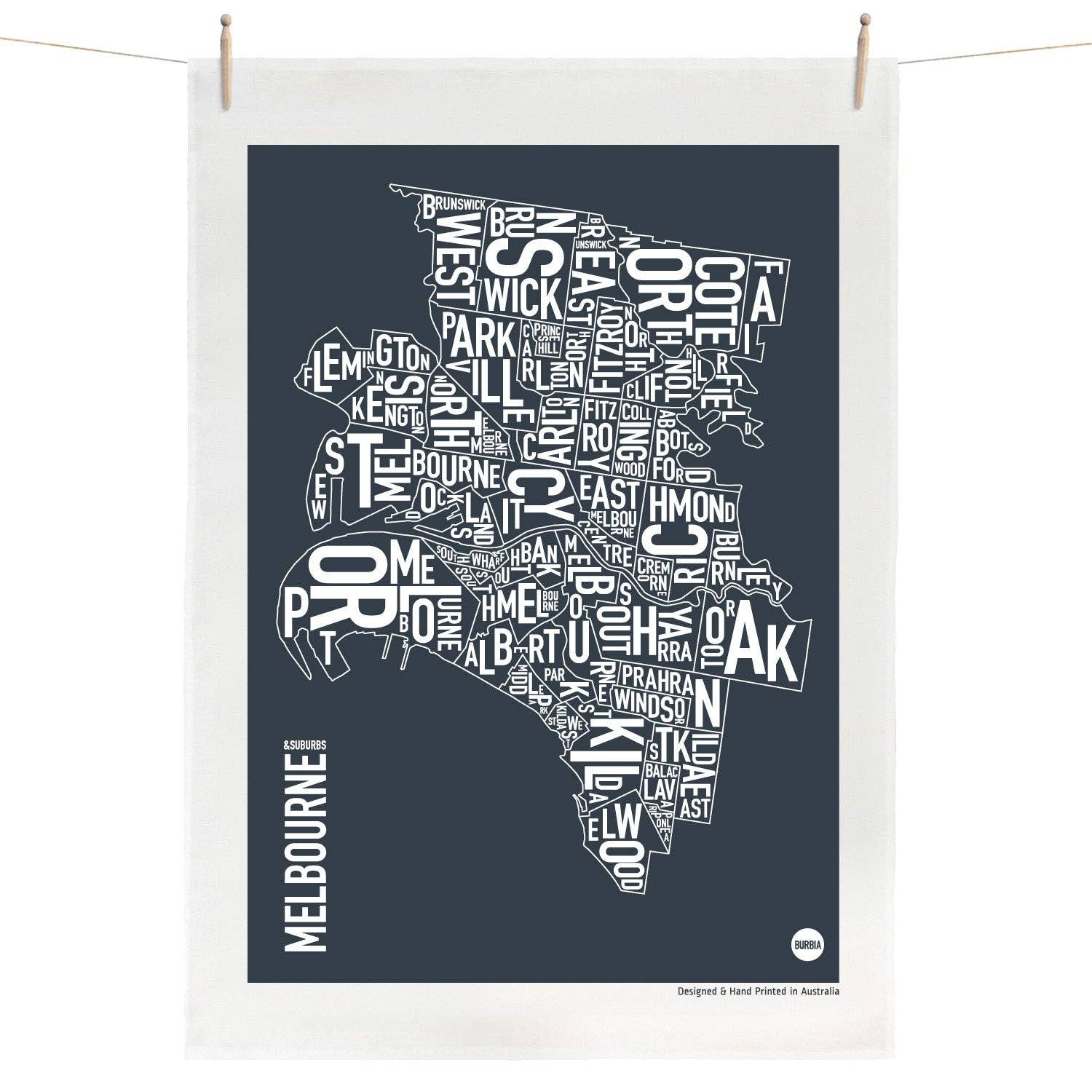 Burbia - Melbourne Tea Towel