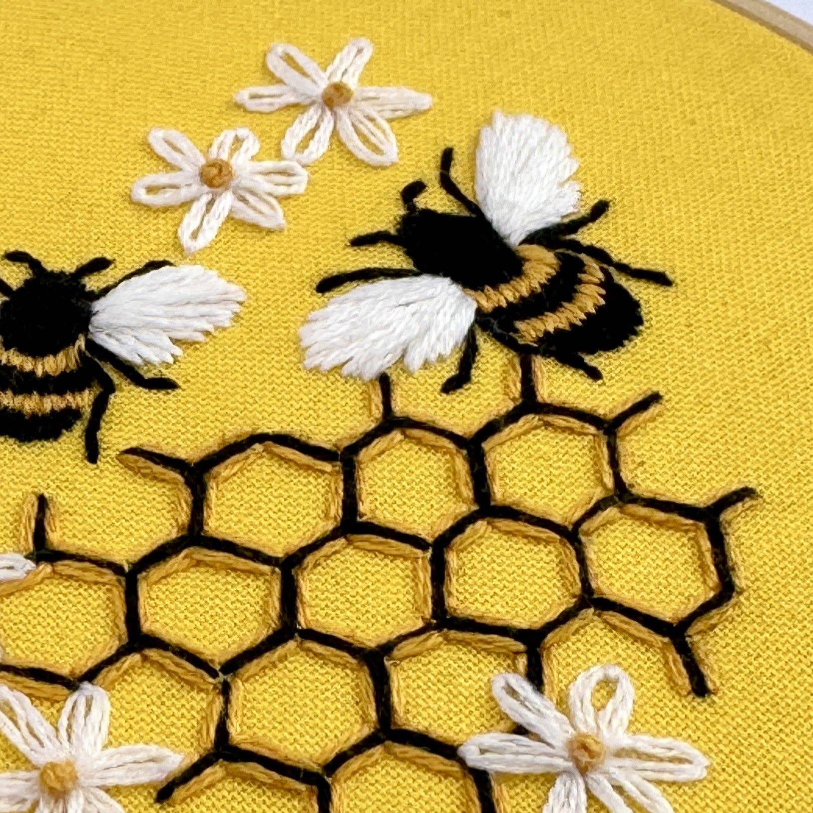 Craft Make Do - Bees in Honeycomb Embroidery Kit