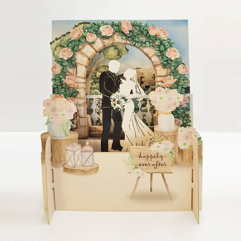 Alljoy Design - Miniature World pop up card - WEDDING