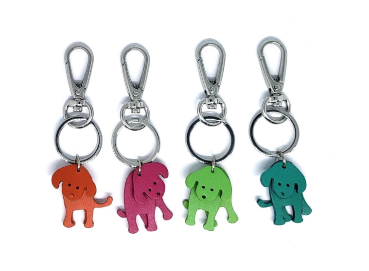 Leather Dogs Keyrings