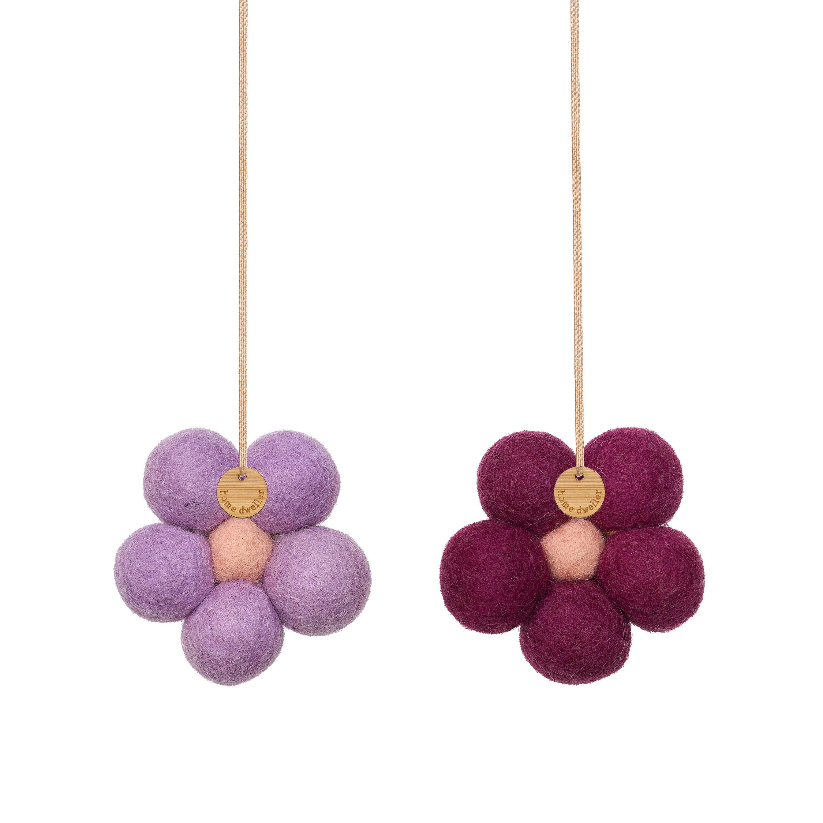 Home Dweller - Felt Flower Fresheners - Amber & Lavender