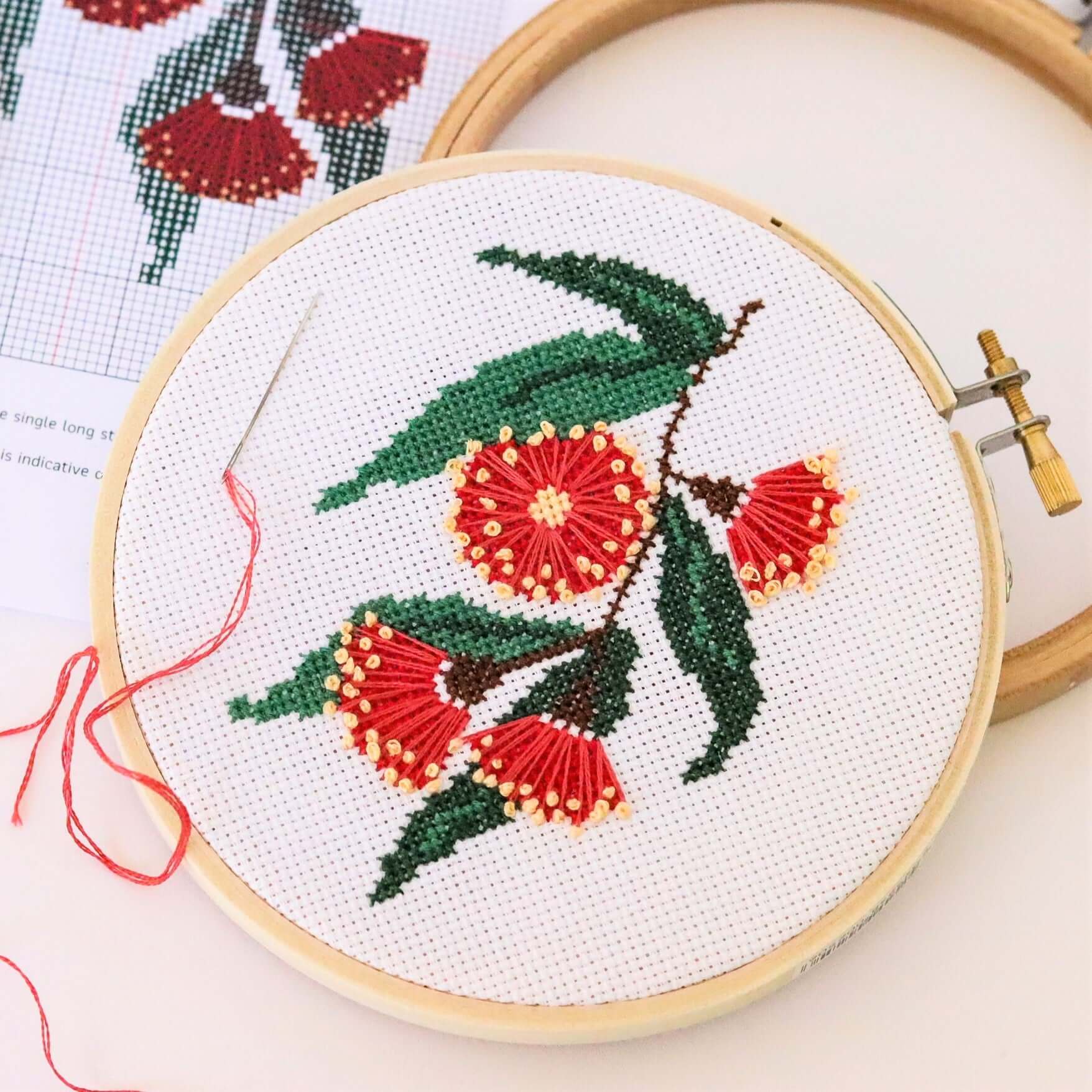 Craft Make Do - Eucalyptus Blossom Counted Cross Stitch Kit