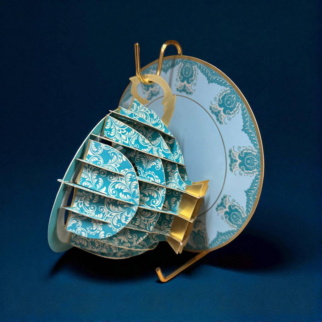 Alljoy Design - A cup of tea pop up card - Bee