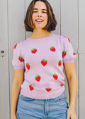 Dominique Knit Top - Lilac, Summer Strawberry
