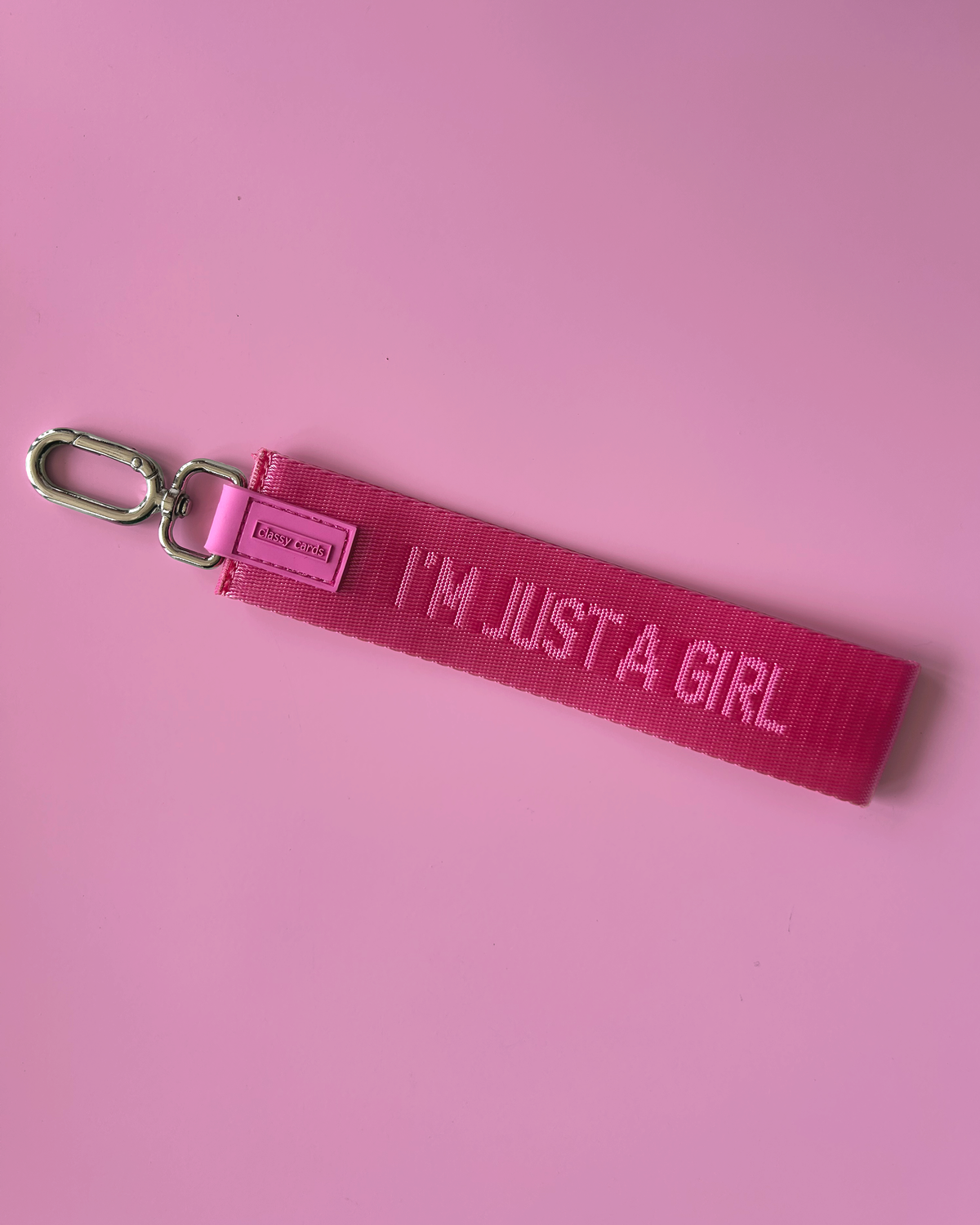 Classy Cards Creative - I'm Just a Girl Wristlet Keychain