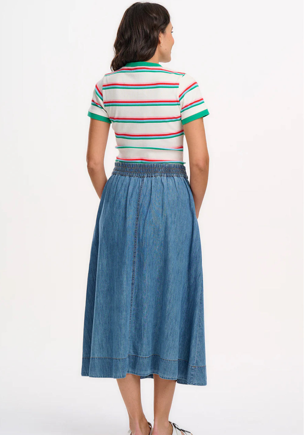 Orianna Skirt - Mid-Blue Denim