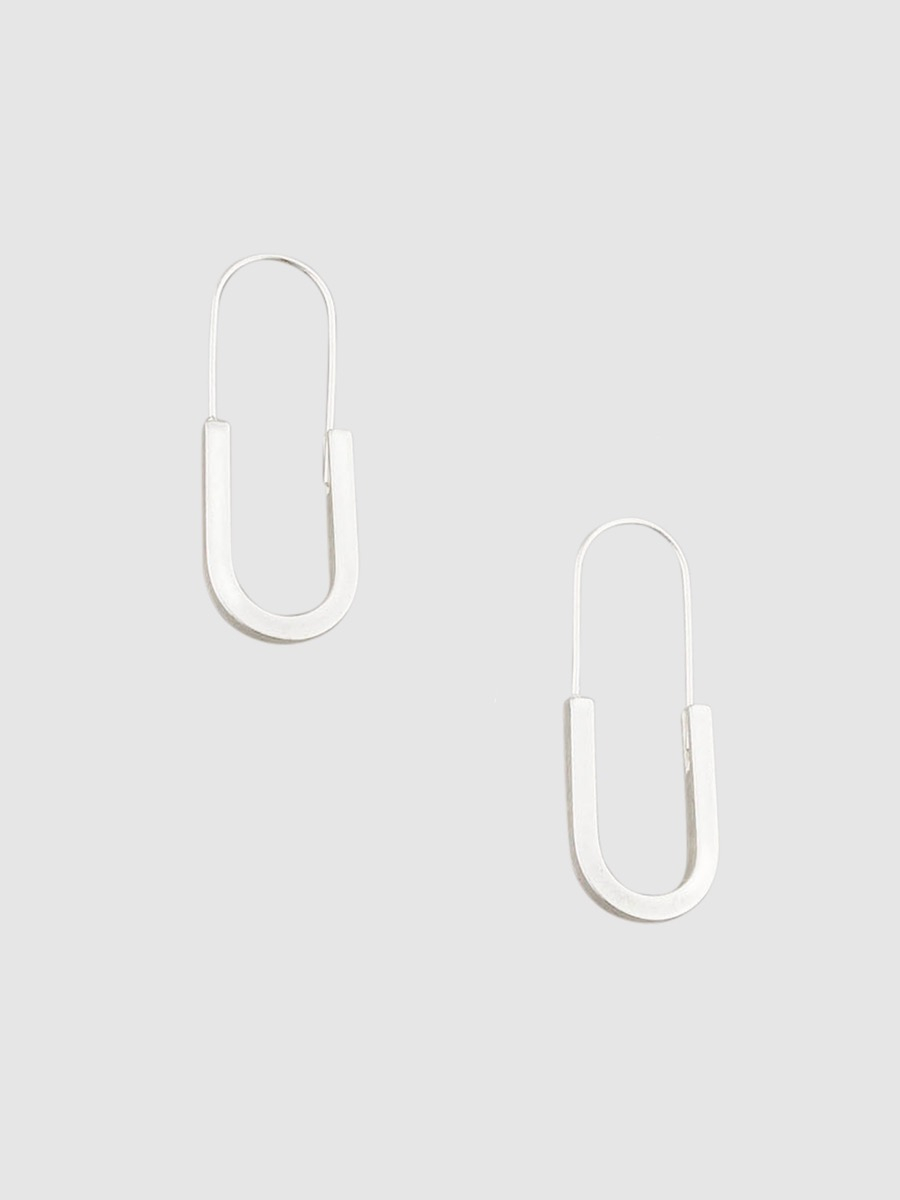 EKJ5807S SILVER U-TURN HOOPS