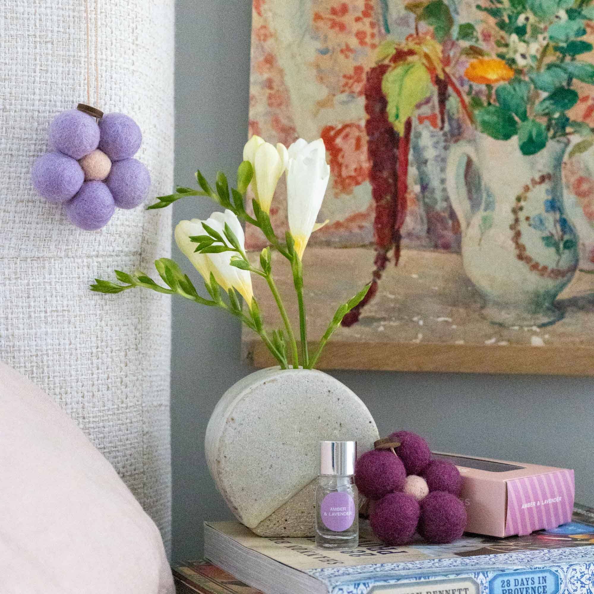 Home Dweller - Felt Flower Fresheners - Amber & Lavender