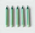 Florrie and Wren - Mint and dark green Hand Dipped wiggle stripe dinner candles