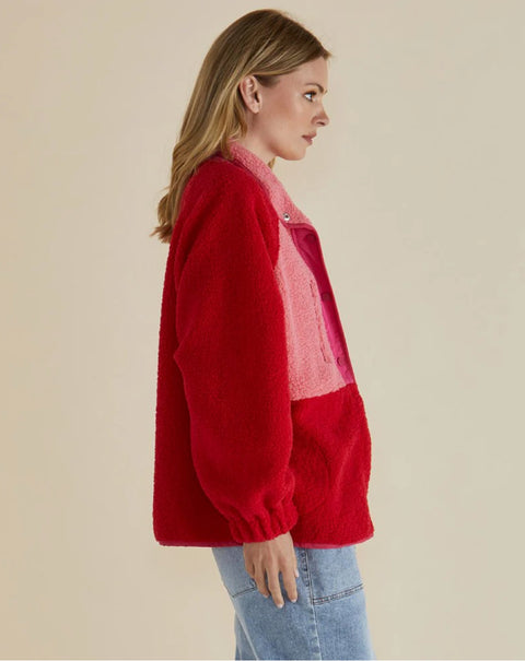 Franklin Fleecy Jacket - Pink/Red