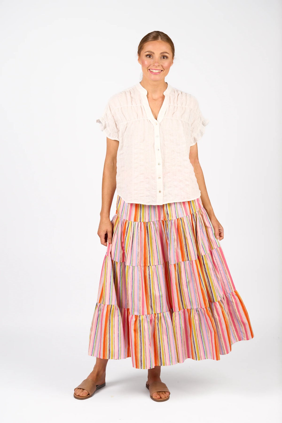 KNEWE - ADDISON TOP - WHITE CHECK