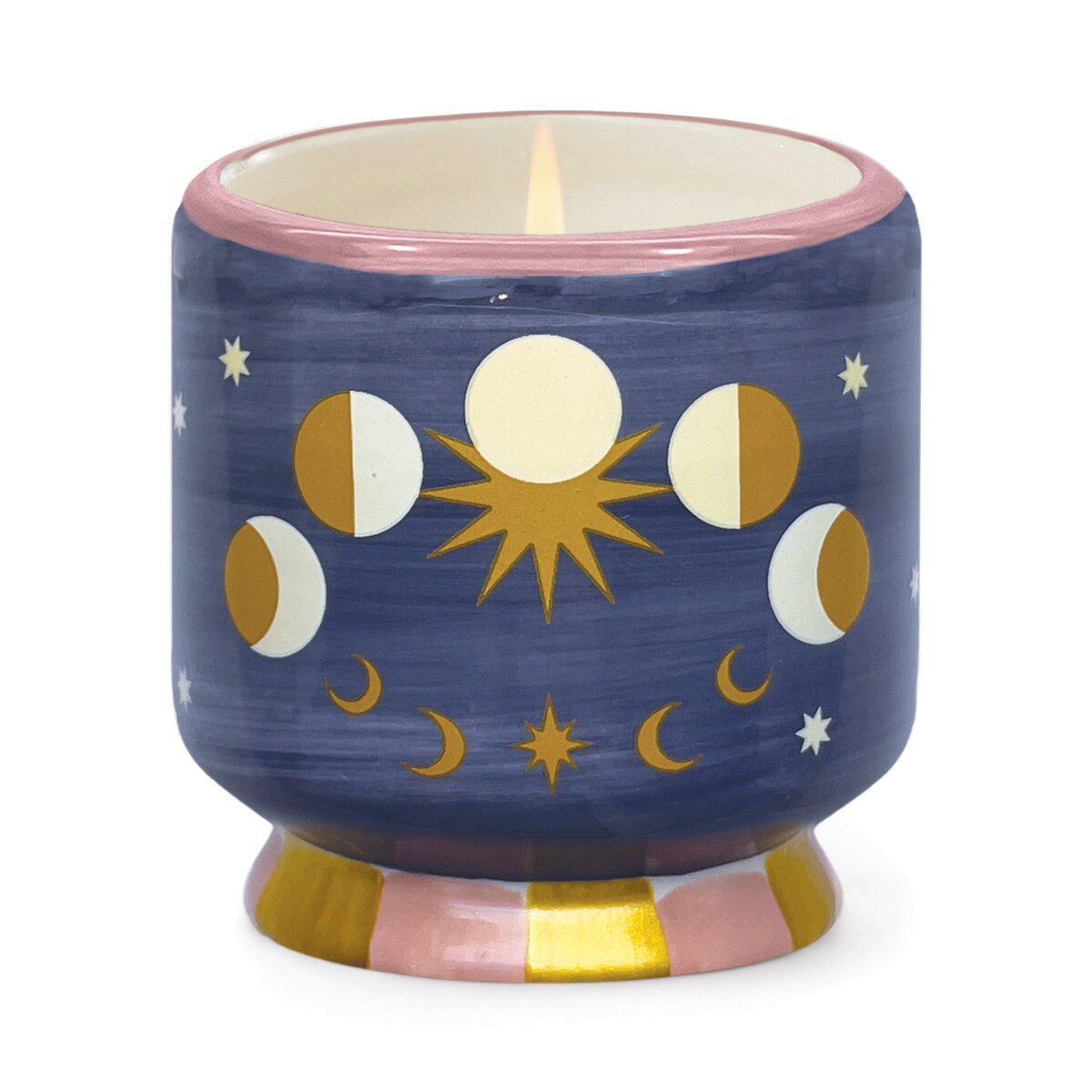 PADDYWAX: MOON PHASE CERAMIC CANDLE - Jasmine & Rose