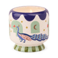 PADDYWAX: PEACOCK CERAMIC CANDLE - MISTED LIME