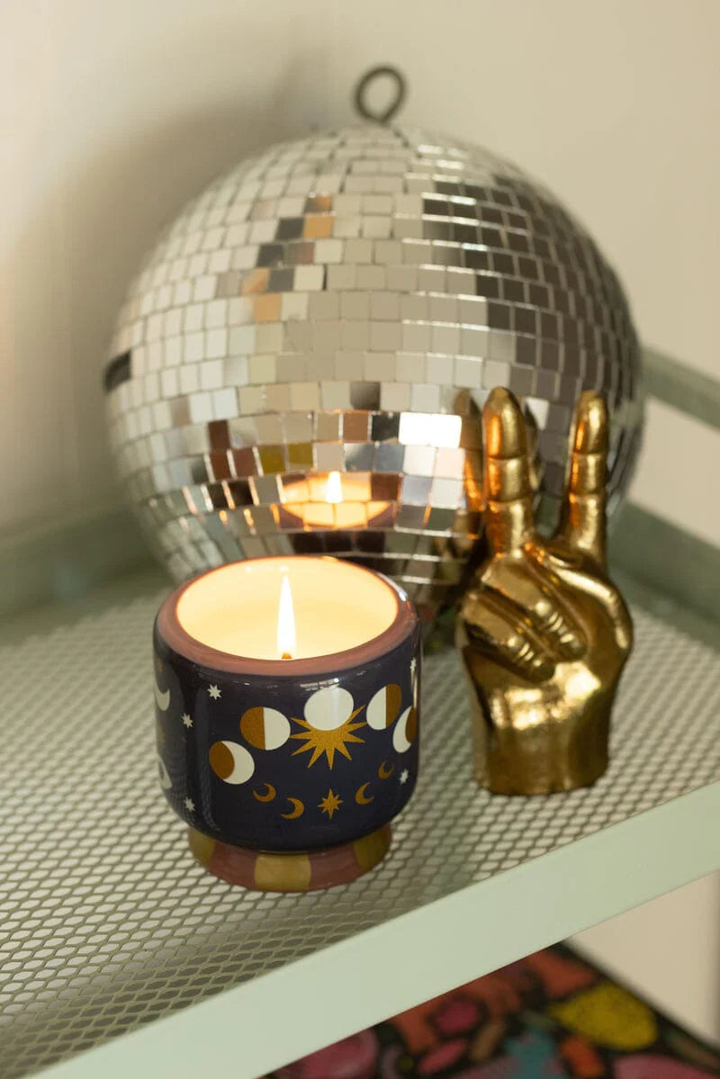 PADDYWAX: MOON PHASE CERAMIC CANDLE - Jasmine & Rose