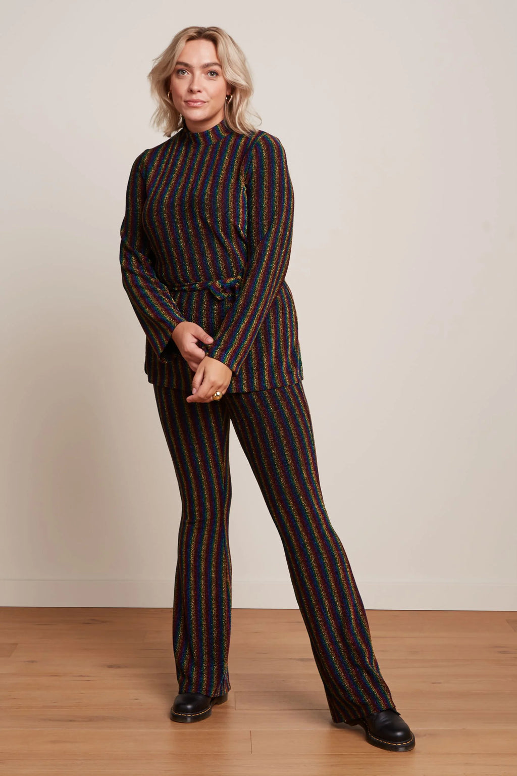 BORDER FLARE PANTS ALMA LUREX - KING LOUIE - AW25