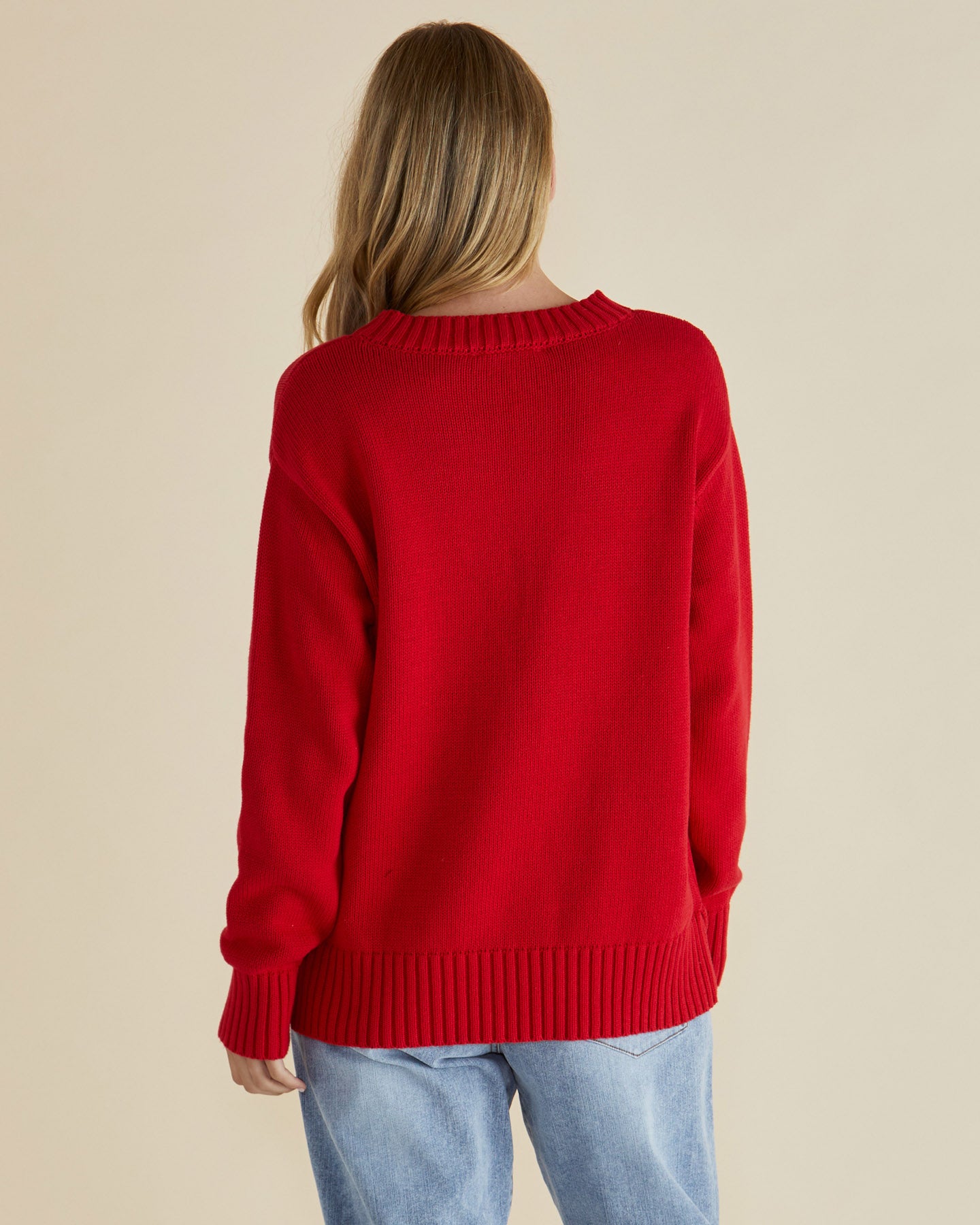 BETTY BASICS - ANDY KNITTED JUMPER - RED
