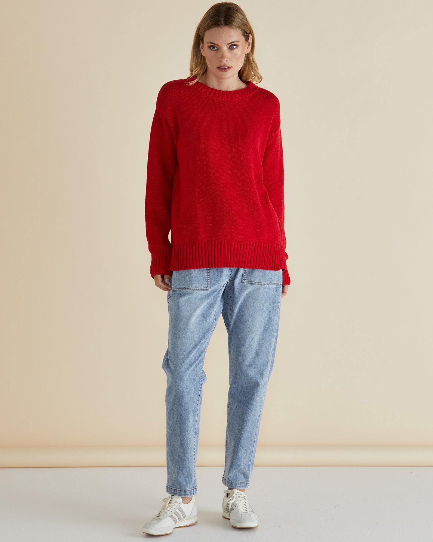 BETTY BASICS - ANDY KNITTED JUMPER - RED