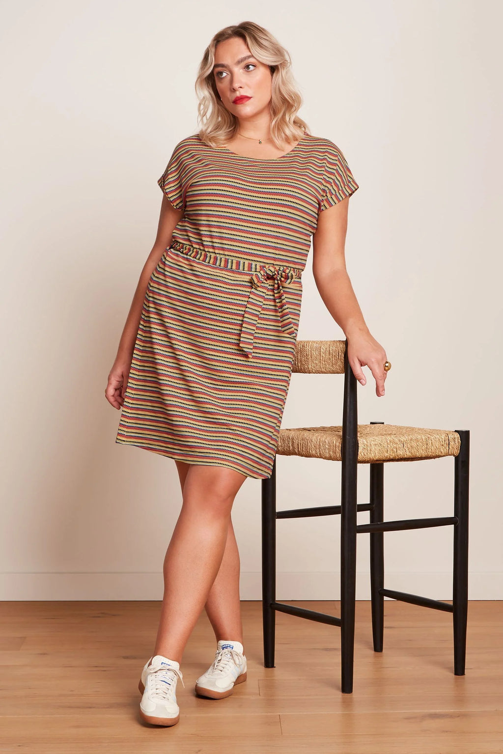ARIA TUNIC DRESS BEEBOP STRIPE - CUSTARD YELLOW - KING LOUIE