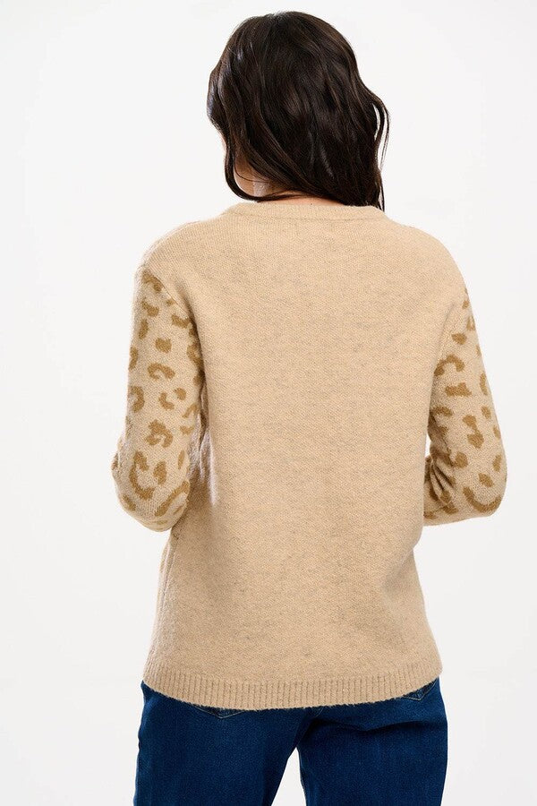ABALINA JUMPER CREAM LEOPARD - SUGARHILL BRIGHTON - AW25
