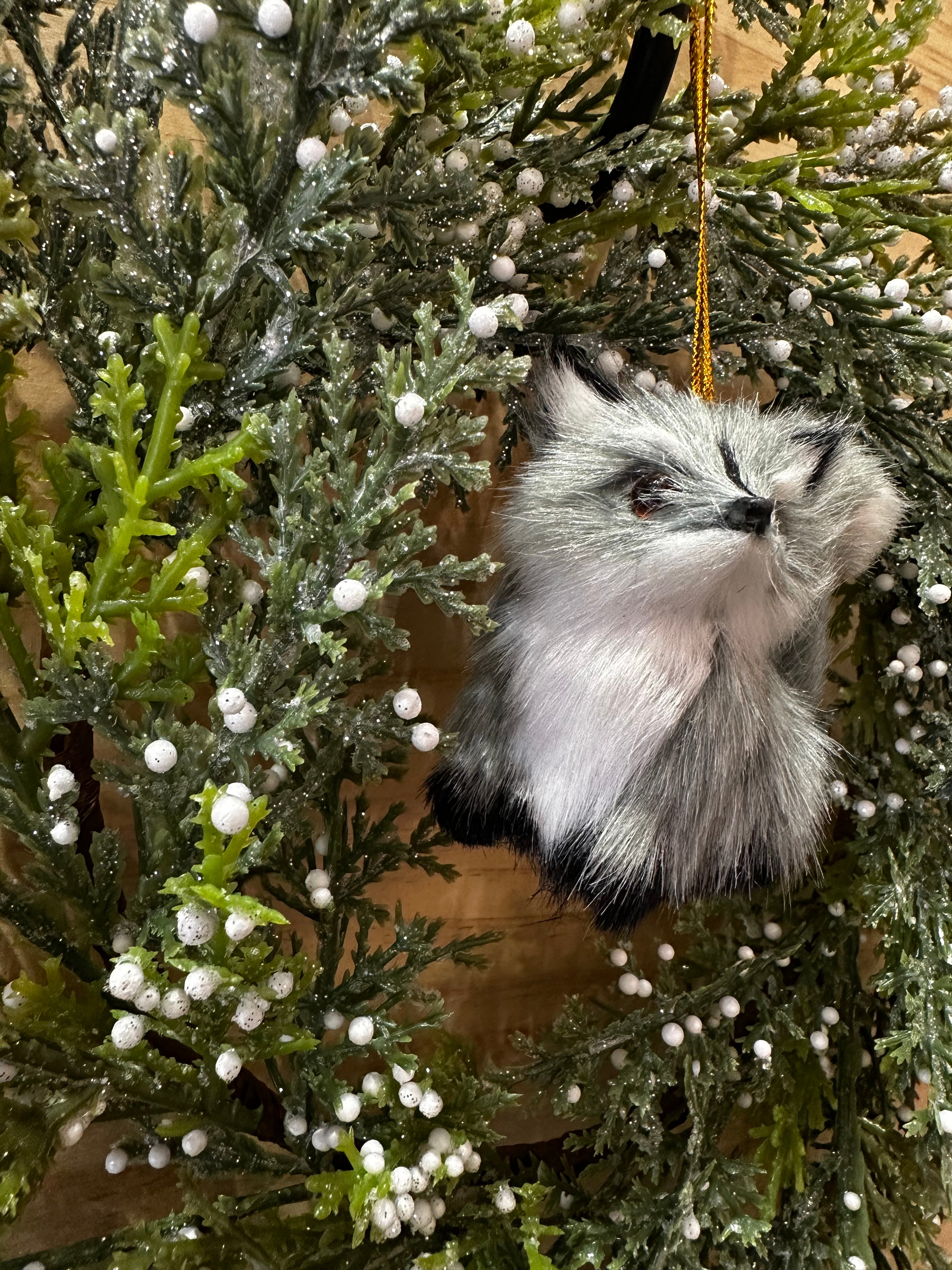 FOX HANGING ORNAMENT GREY - 2024