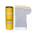 TOWEL TO GO - BALI TOWEL ANTHRACITE/MUSTARD
