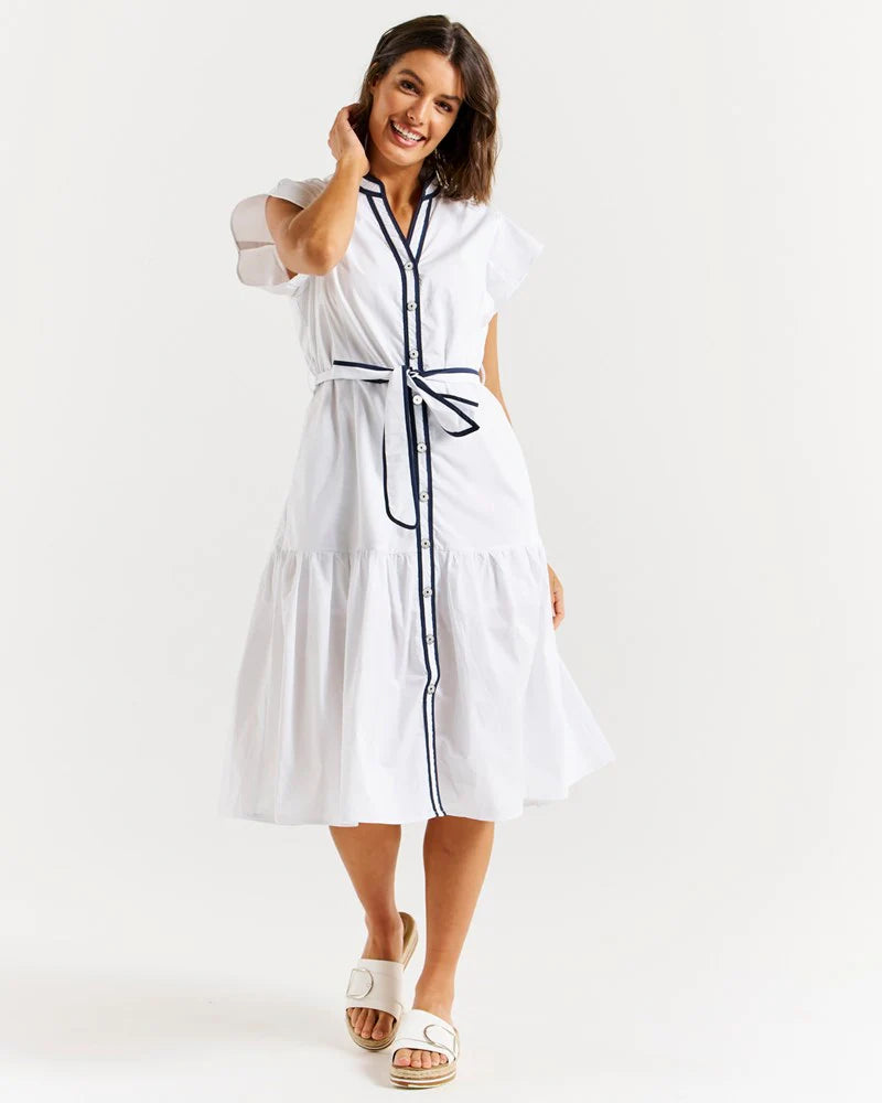 BETTY BASICS - MARI DRESS WHITE - 0325-03