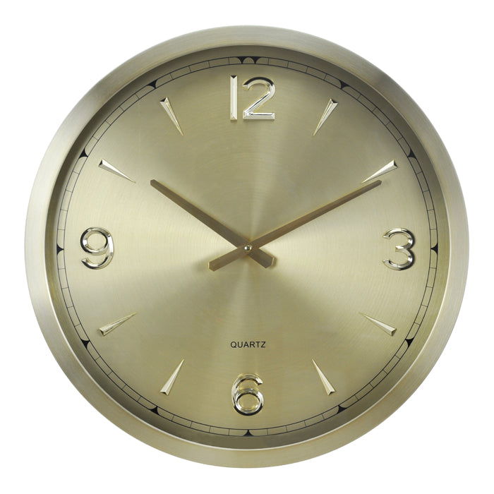 NELSON ALUMINIUM WALL CLOCK 50CM GOLD