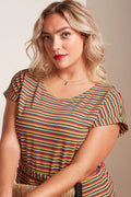 ARIA TUNIC DRESS BEEBOP STRIPE - CUSTARD YELLOW - KING LOUIE