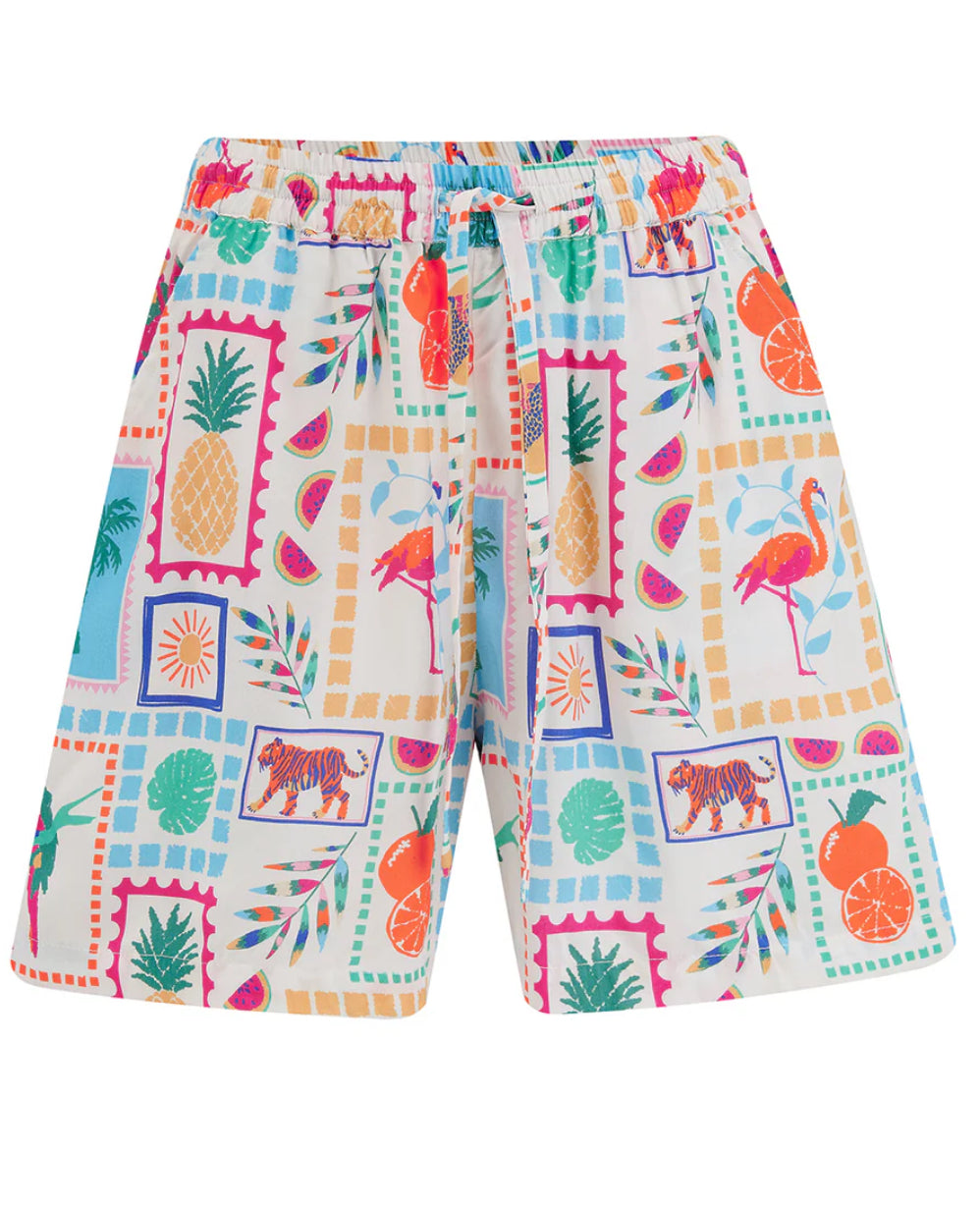 Patty Shorts - Off-White, Jungle Tile