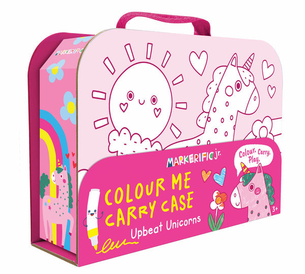 Markerific Jr. - Colour Me Carry Case - Upbeat Unicorns