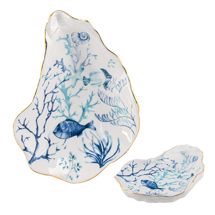 WILDER CERAMIC SCHOOL OF FISH AND CORAL DISH