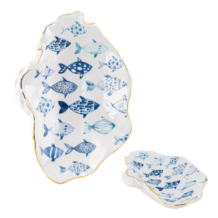 WILDER CERAMIC SCHOOL OF FISH DISH