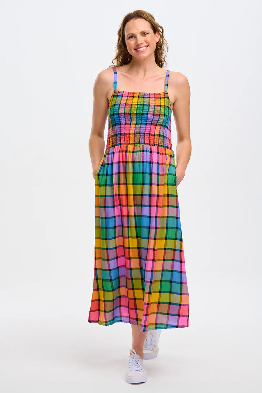 DENALI SHIRRED DRESS - SUGARHILL BRIGHTON - 0528-01